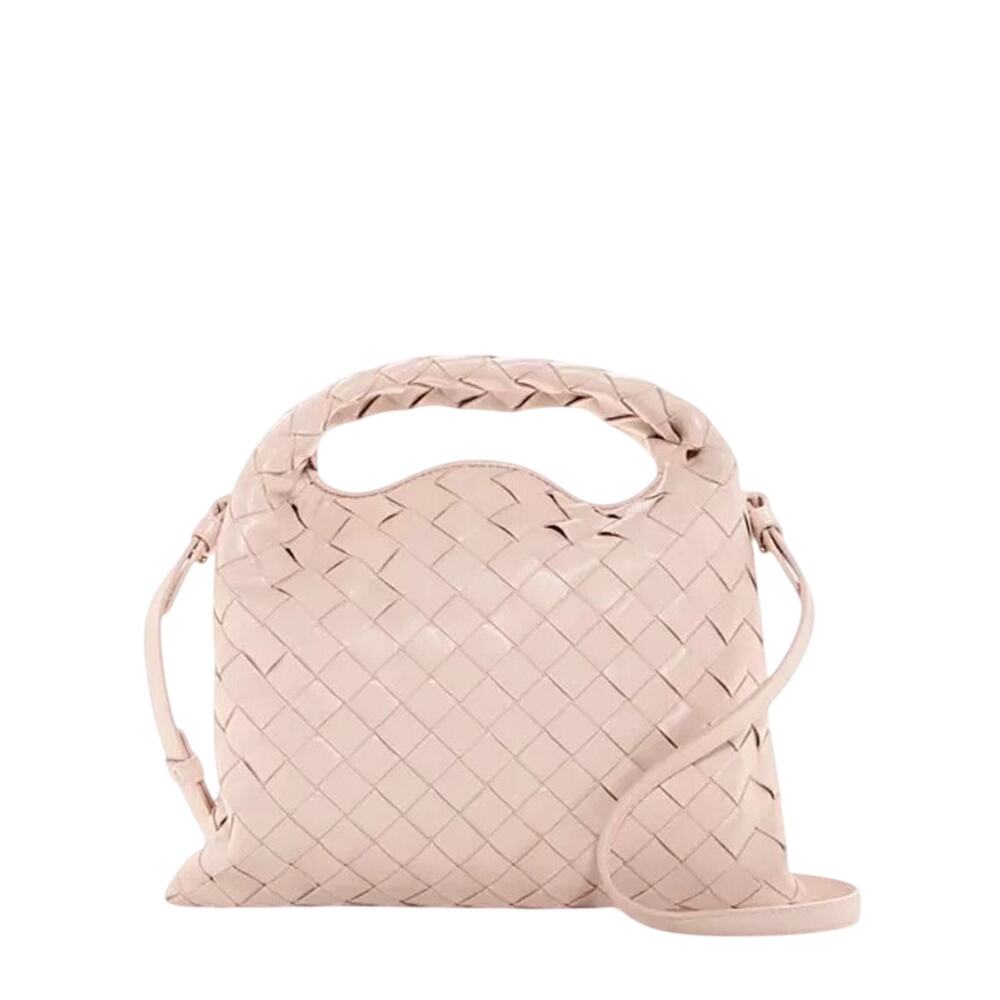 Bottega Veneta NWOT Mini Hop Intrecciato Leather Bag in Lotus Pink